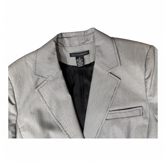 GRACE ELEMENTS Professional Blazer  Black/Grey Tailored Jacket Size 12 - Picture 3 of 6